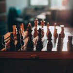 Visuel d'échiquier en bois